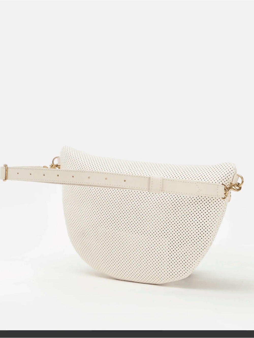 Clare V Grande Fanny Cream Perforated
Leather Crossbody Bag - Picture 4 of 11